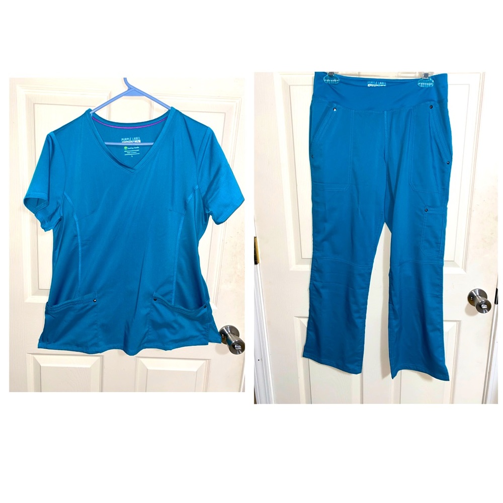 Purple Label Yoga by Healing Hands Teal Scrubs